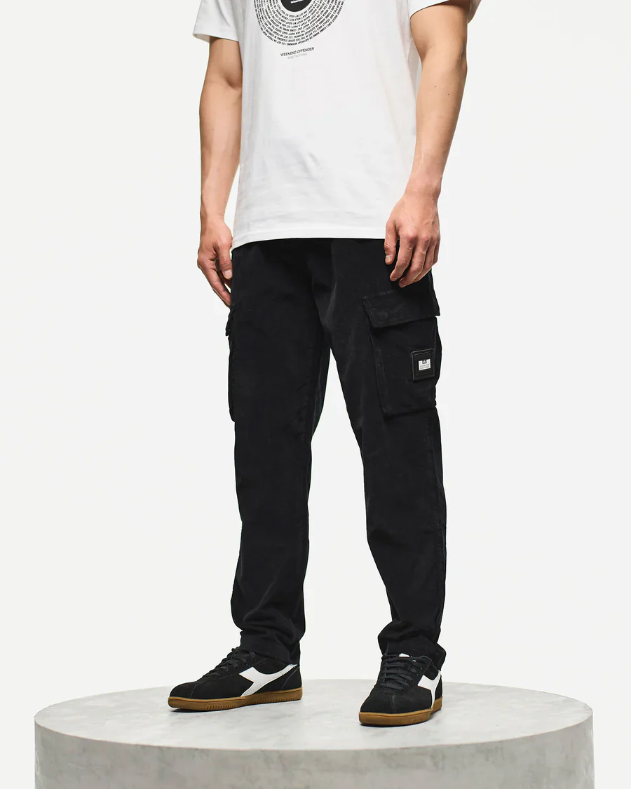 Weekend Offender Pantaloni da uomo in velluto Zanardi nero - Image 3