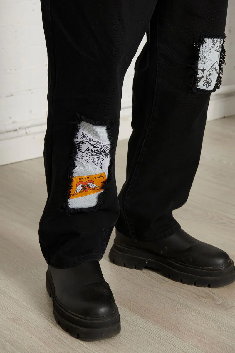 Pas De Mer Jeans comodo da uomo Zebra nera - Image 5